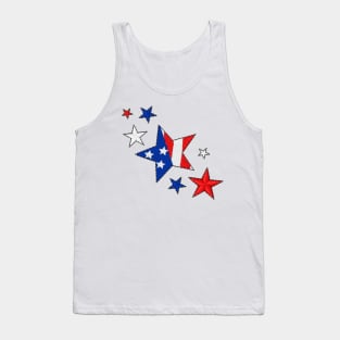 American Stars Embroidery Tank Top